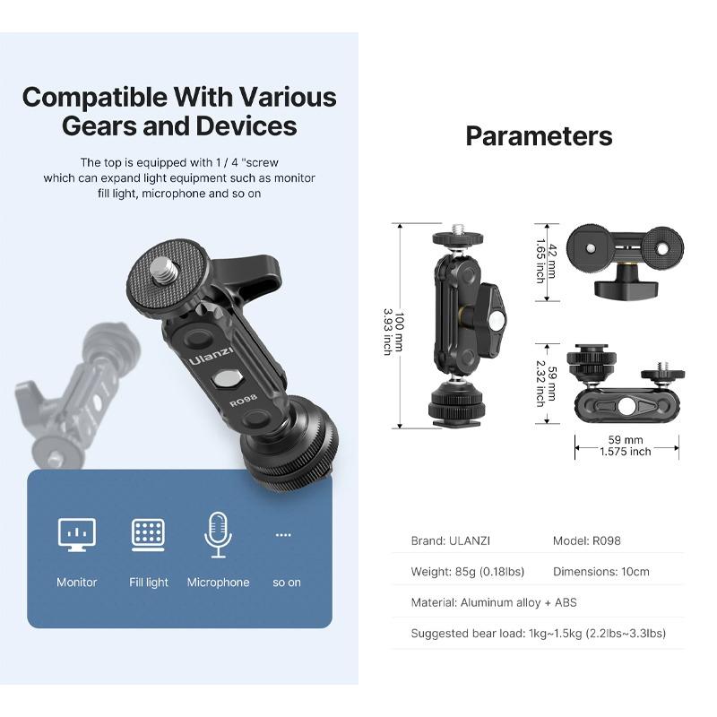 Ulanzi R098 Mini Magic Arm with Cold Shoe