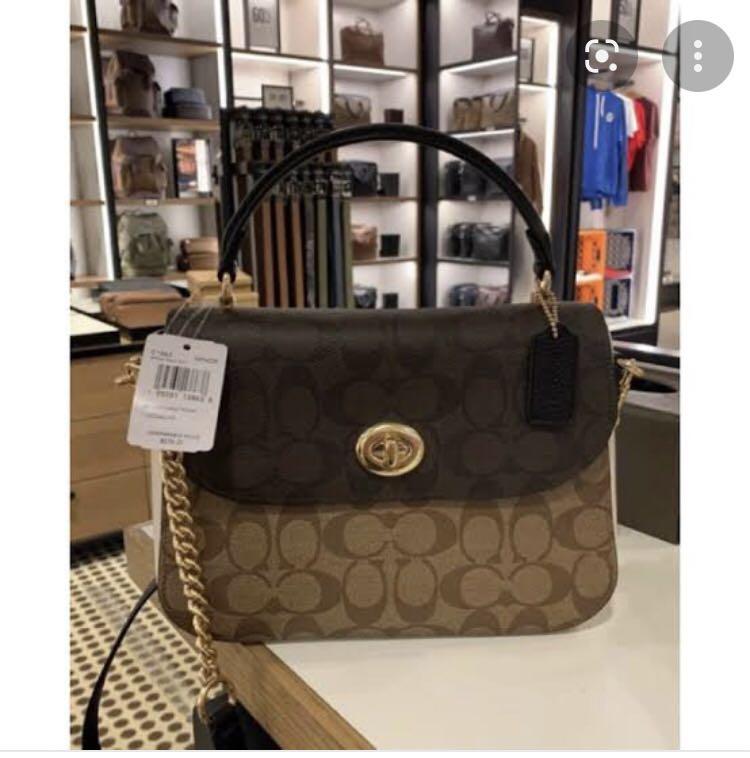 Marlie top handle satchel in blocked hotsell signature canvas