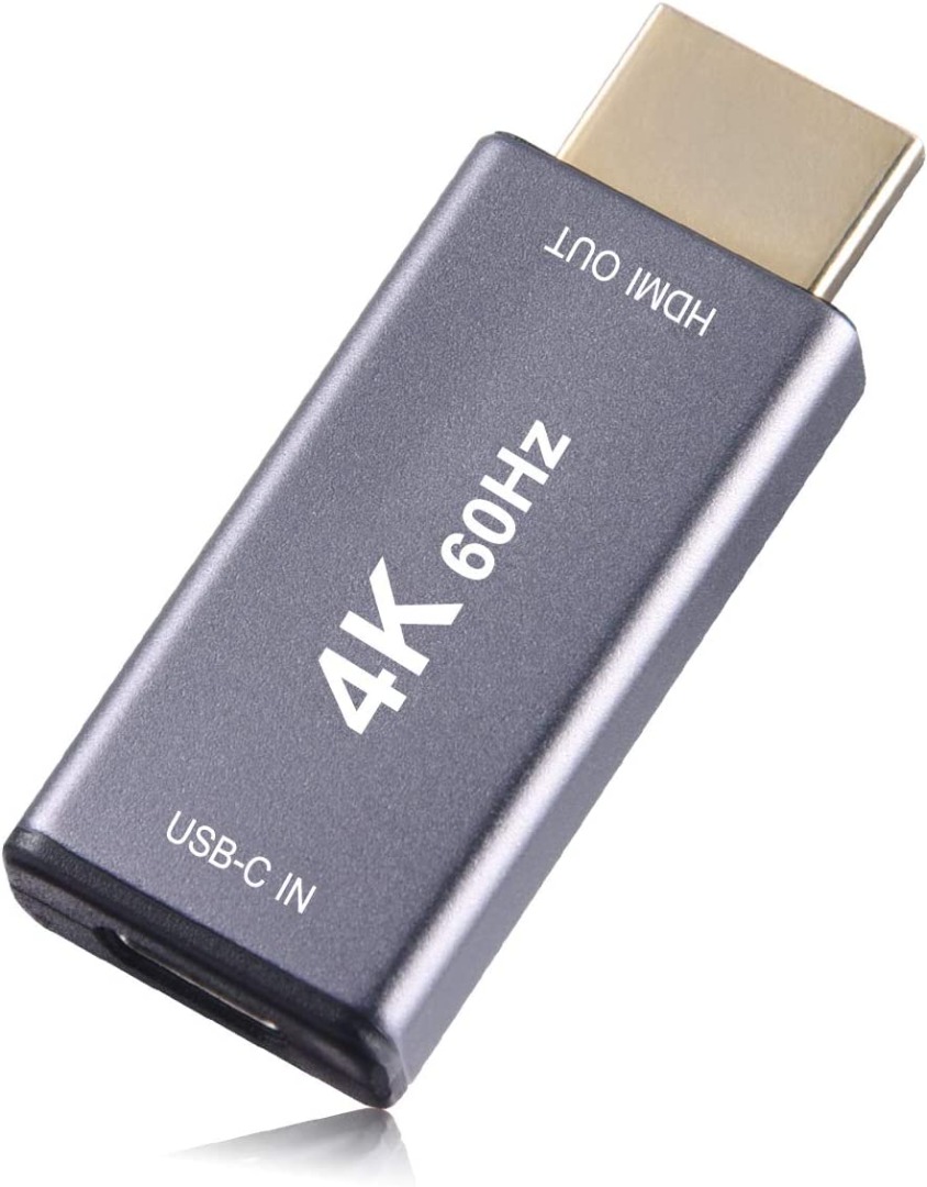 USBC Female to HDMI Male Adapter, USB Type C 3.1 Input to HDMI Output