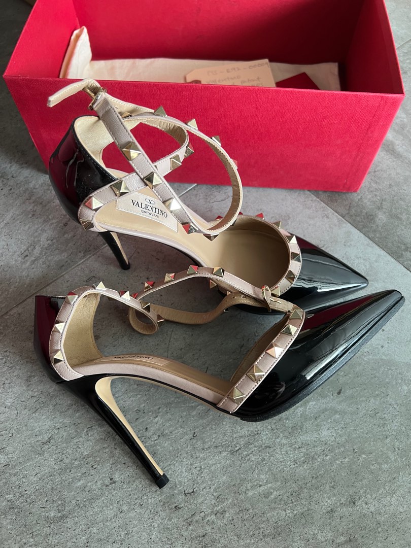 White valentino heels store