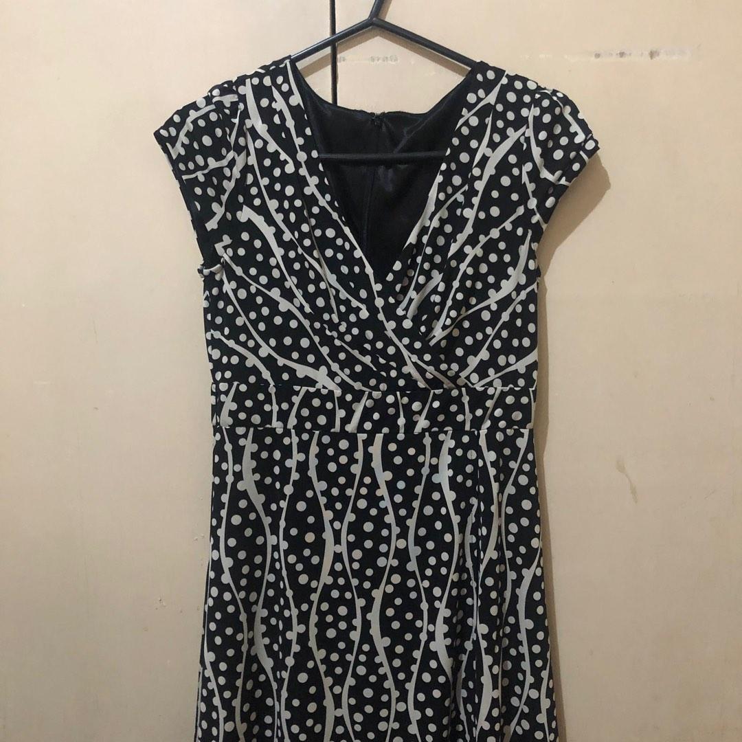 Vintage Slit Long Sleeve Dress main image 1