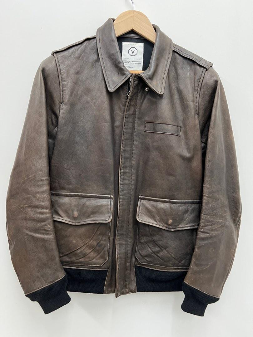 Visvim Leather Jacket, 男裝, 外套及戶外衣服- Carousell
