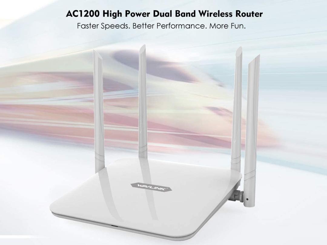 WAVLINK AERIAL G2 AC1200 Smart WiFi Router Dual Band Wireless Internet ...