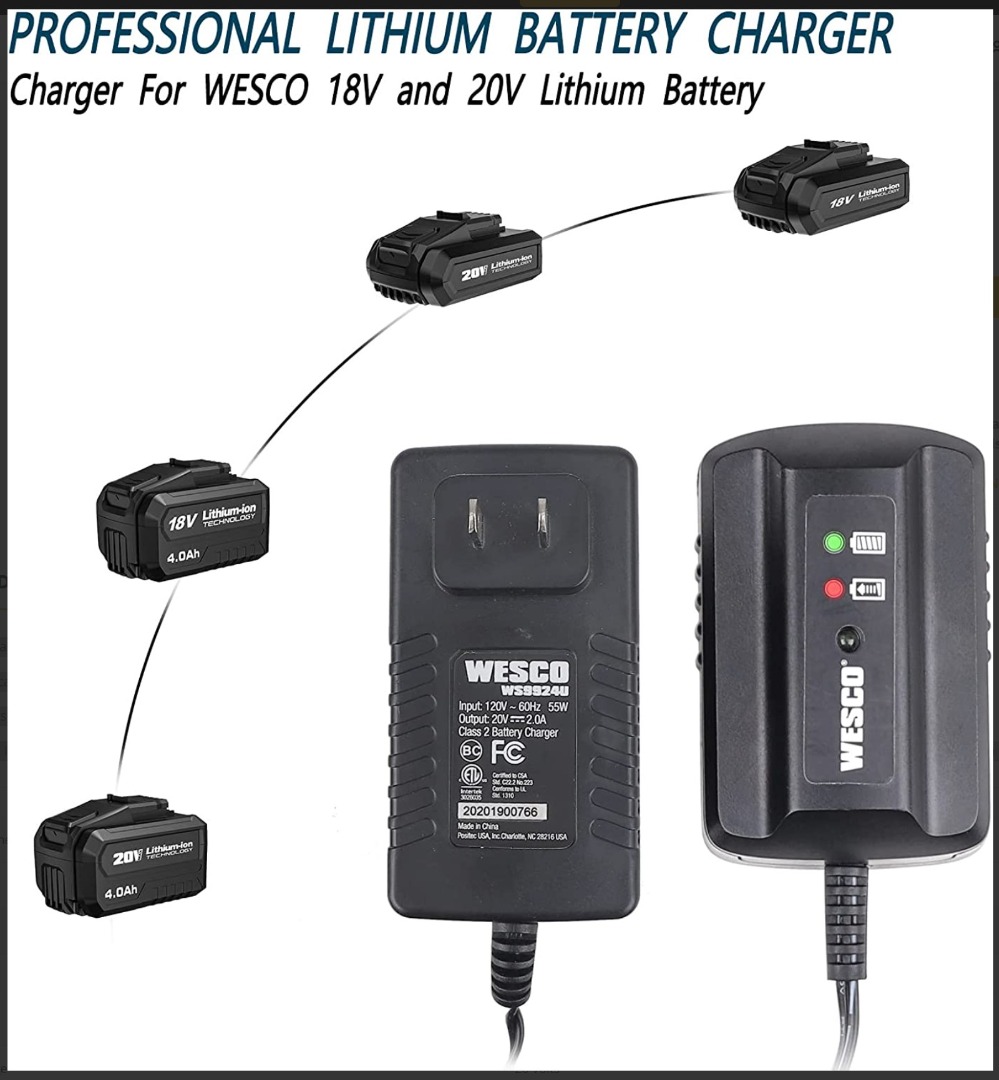 Wesco 18v on sale battery