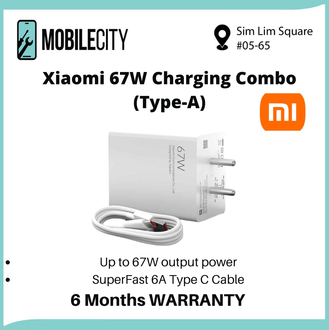 Xiaomi 67W Charging Combo (Type-A) I 6 Months Warranty, Mobile Phones ...