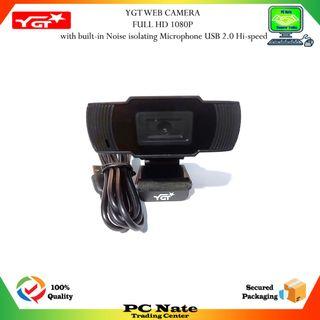 YGT WEBCAM FULL HD 1080P (UP to 1920x1080 pixels) Video recording with built-in Noise isolating Microphone