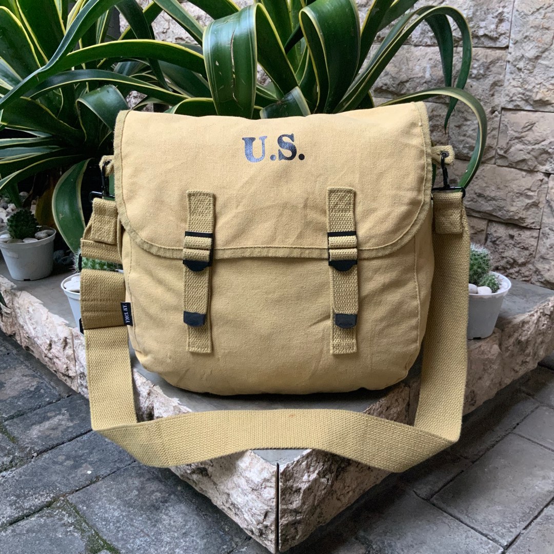 YMCL KY MFG FIELD CANVAS BAG VINTAGE MILITARY ARMY TACTICAL CARGO 
