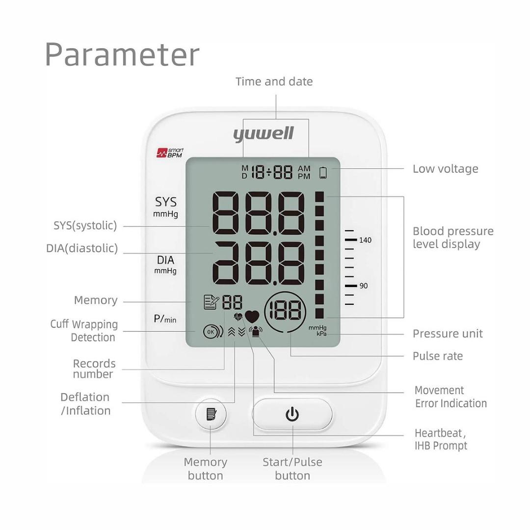 Yuwell blood pressure monitor YE670D, Health & Nutrition, Health