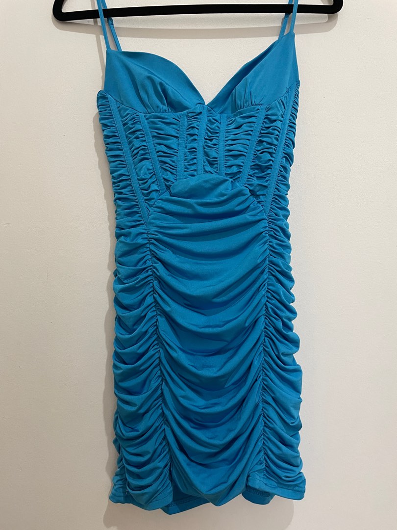 Zara Corset Dress Blue, Women's Fashion, Dresses & Sets, Dresses on