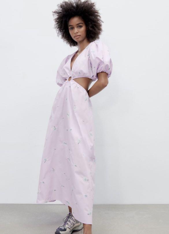 Zara cut-out maxi dress, Women's Fashion, Dresses & Sets, Dresses on  Carousell