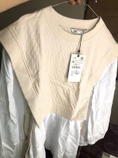 Zara Vest NWT Ecru / Light Creme