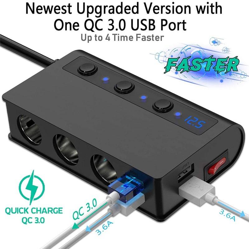 Upgraded 12v Usb Outlet, 2pcs Quick Charge 3.0 Dual Usb Power