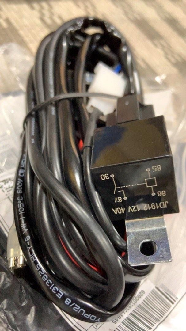 250W 12V 40A Fog Light Relay Harness Kit Wire On/Off Switch Socket