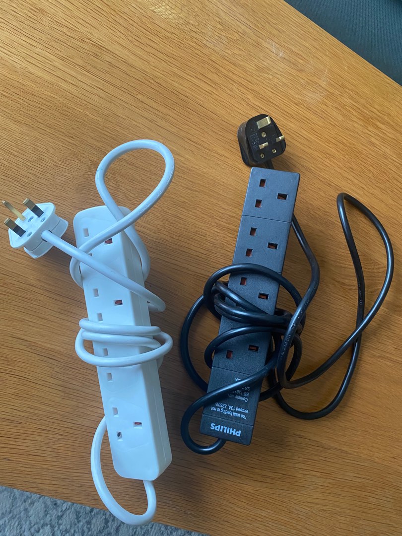 2x Multi plugin, power strip ikea and philips, 家庭電器, 轉插器及插頭 Carousell