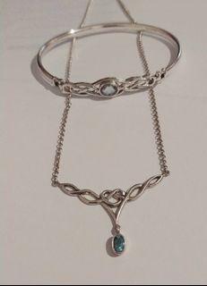 925 sterling silver necklace and braclet