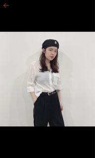 🎈轉售 極光女孩 白色五分袖職人襯衫