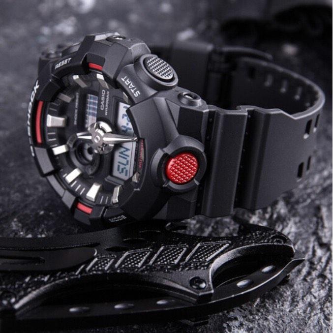 G shock ga 700 black red outlet