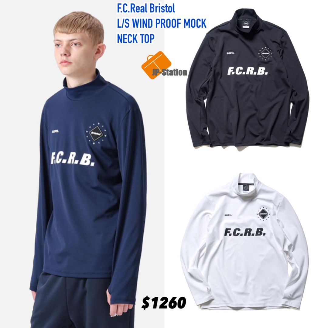 F.C.Real Bristol MOCK NECK TOP NEVY XL - Tシャツ/カットソー(七分/長袖)