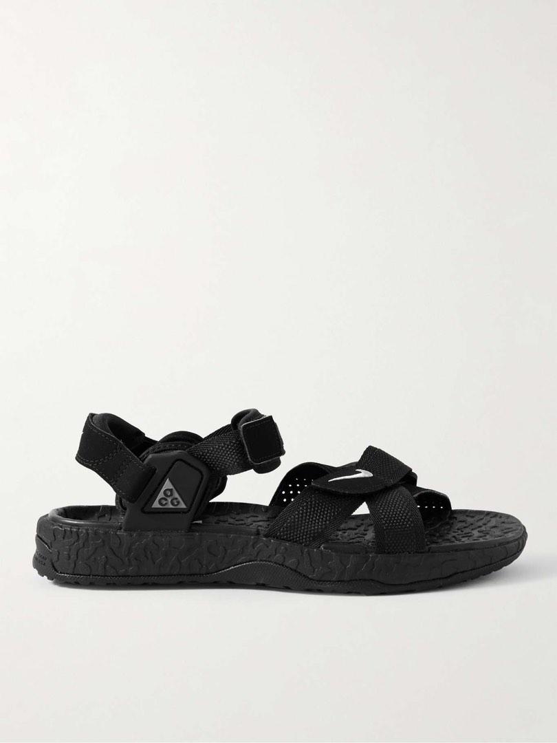 ACG Air Deschutz Suede and Webbing Trimmed Rubber Sandals Luxury
