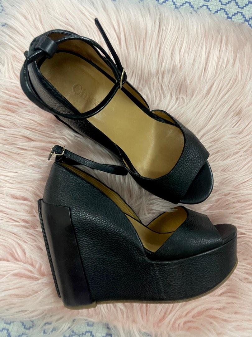 Authentic Chloe Leather Wedge (Category: Wedges) located in Manila. Submitted by casperbear (Listing ID 1187731162, Image 2). Description: Authentic Chloe Wedge Size 36 1/2 Worn twice Like new condition Retail price is 38k.