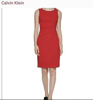 1 Day Sale Only  ₱ 3,000 April 30, 2024 💯 % Authentic Designer Red Dress Calvin Klein For Sale