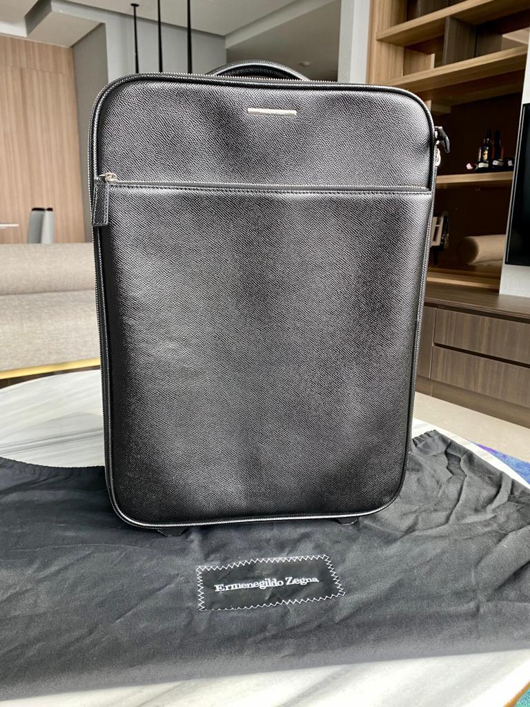Authentic Zegna Luggage Leather, Luxury, Bags & Wallets on Carousell