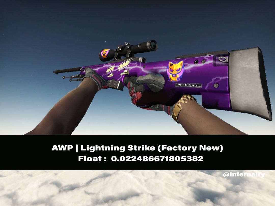 AWP Lightning Strike FN CSGO SKINS KNIVES, Video Gaming, Gaming  Accessories, In-Game Products on Carousell