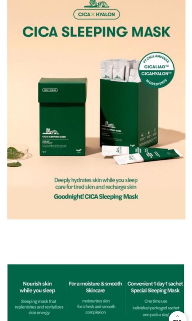 BNIB VT Cica Good Night Sleeping Mask (30 sachets in each box), Beauty