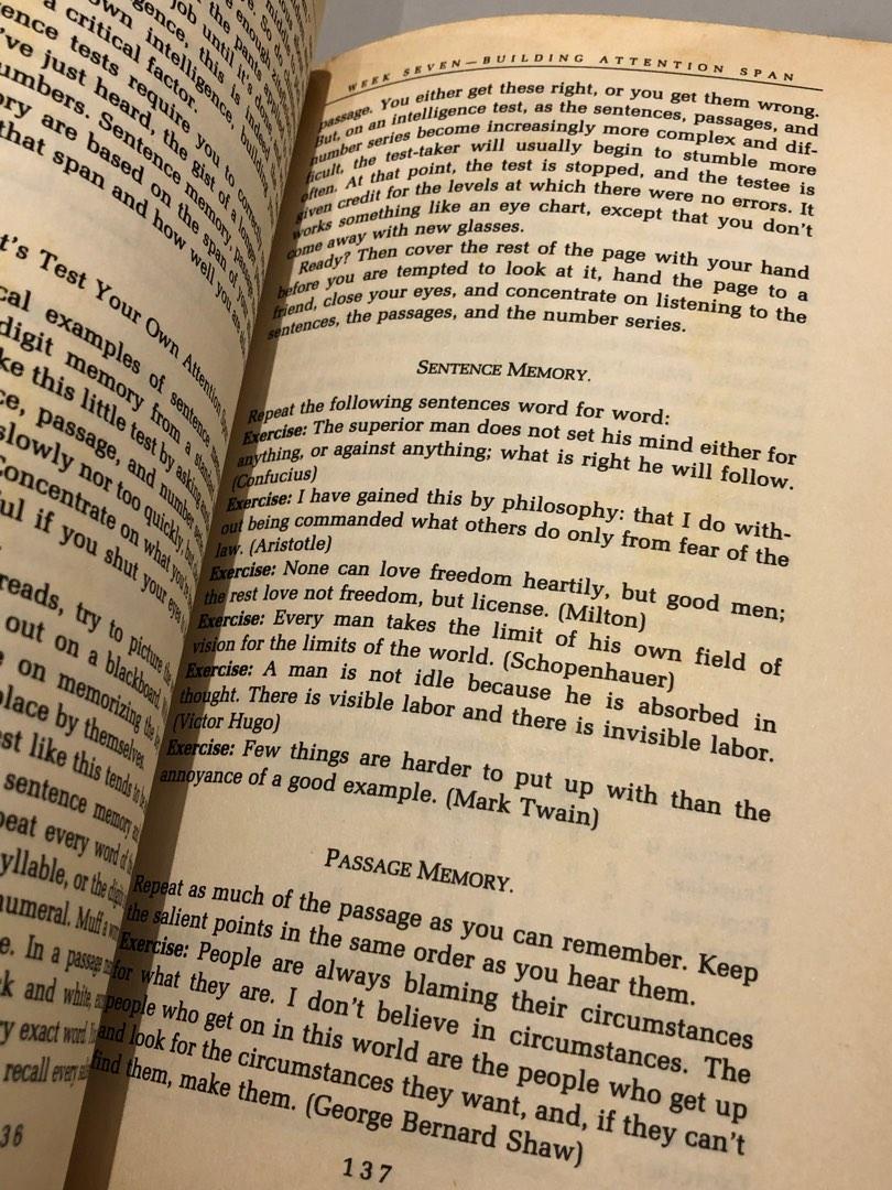 Brain Power 12 Week Mental Training Programme By Marilyn Vos Savant