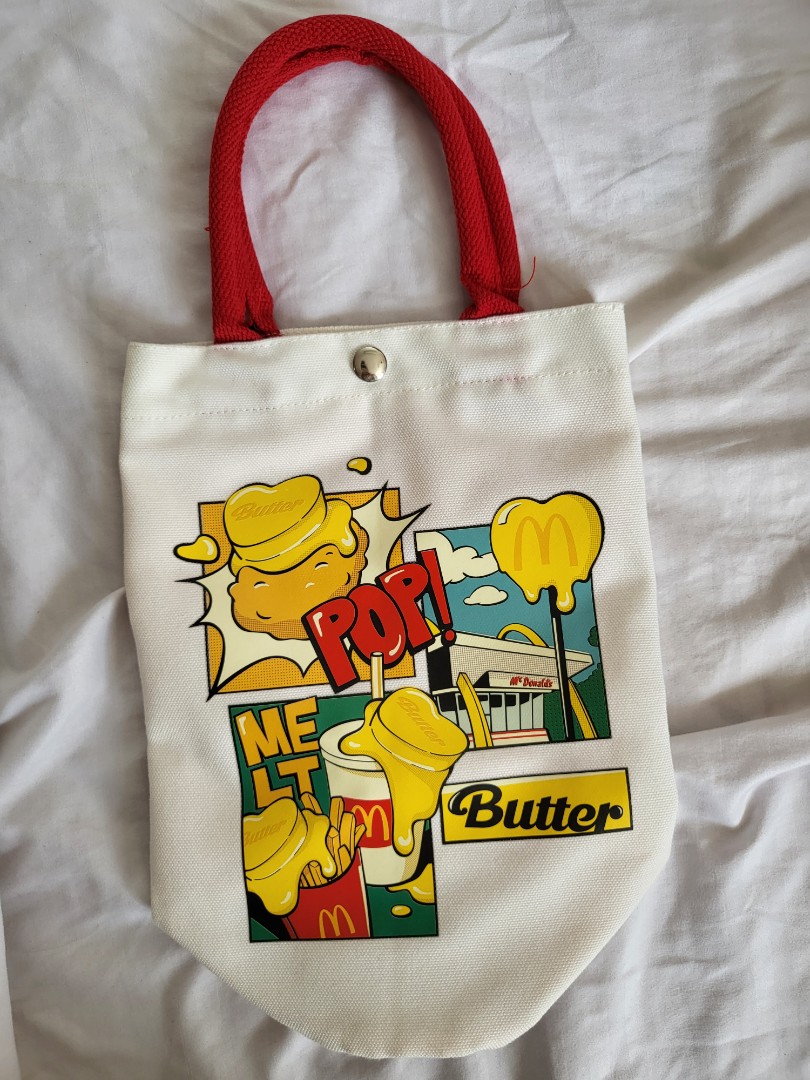 BTS Butter x Mcdo Tote Bag, Women's Fashion, Bags & Wallets, Tote Bags ...