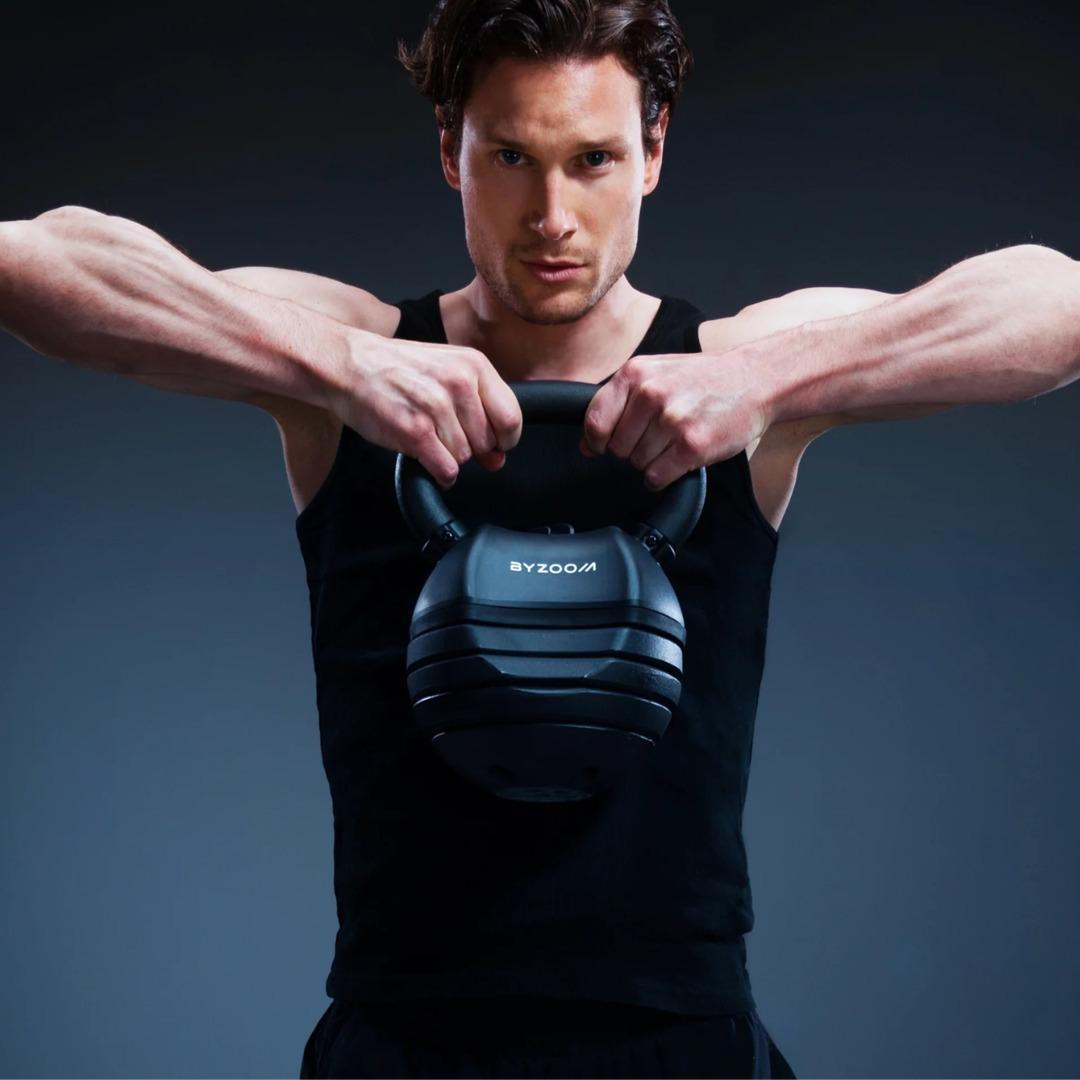 BYZOOM Fitness Adjustable Kettlebell 18kg 40lb Sports