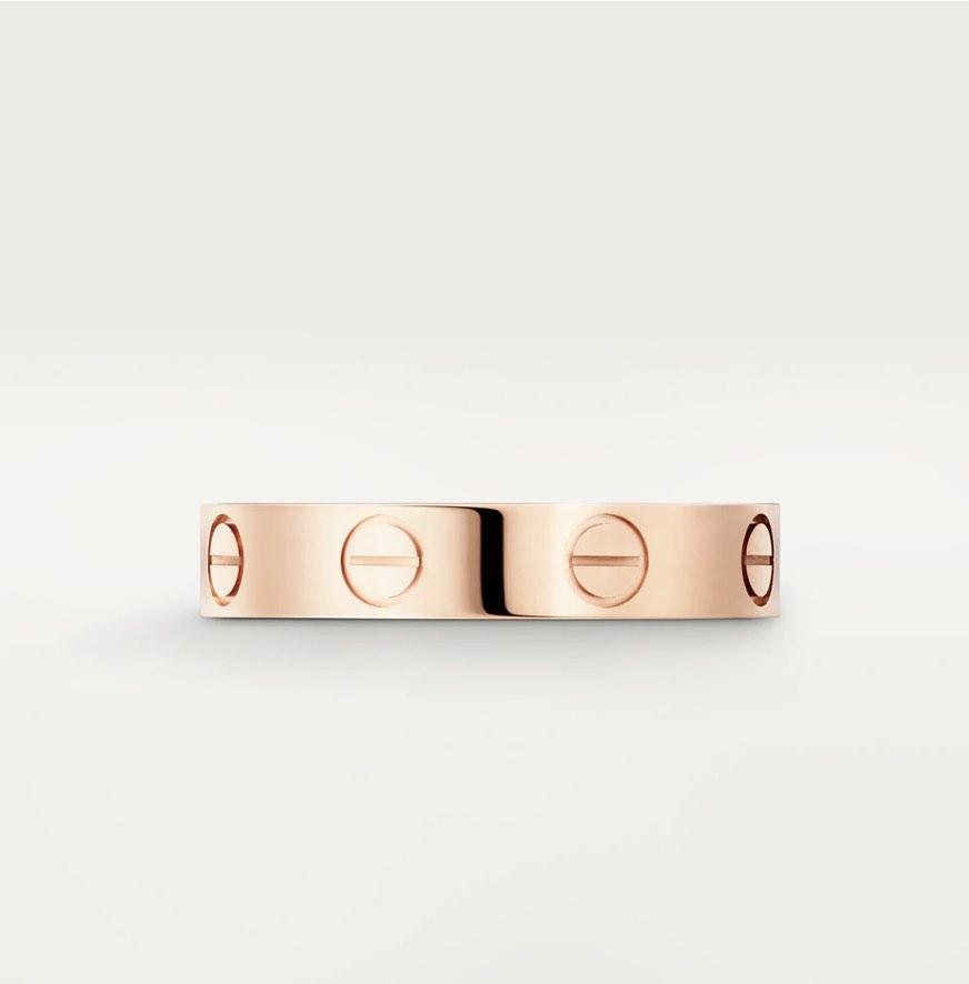 Cartier love shop ring rose
