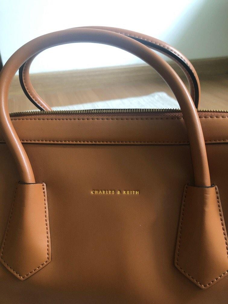 Charles and keith double zip structured bag, Women's Fashion, Bags & Wallets, Crossbody Bags on