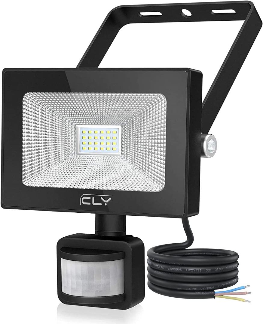 CLY 20W Security Lights with PIR Sensor, 2M Long Cable Outdoor LED