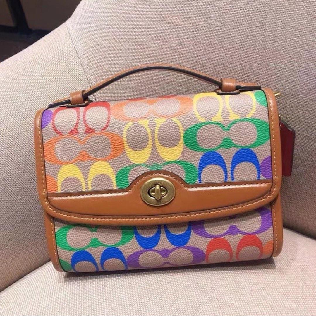 Coach Kip Turnlock Sling Bag, Women's Fashion, Bags & Wallets, Cross