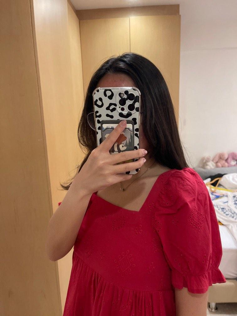 Maroon babydoll sale
