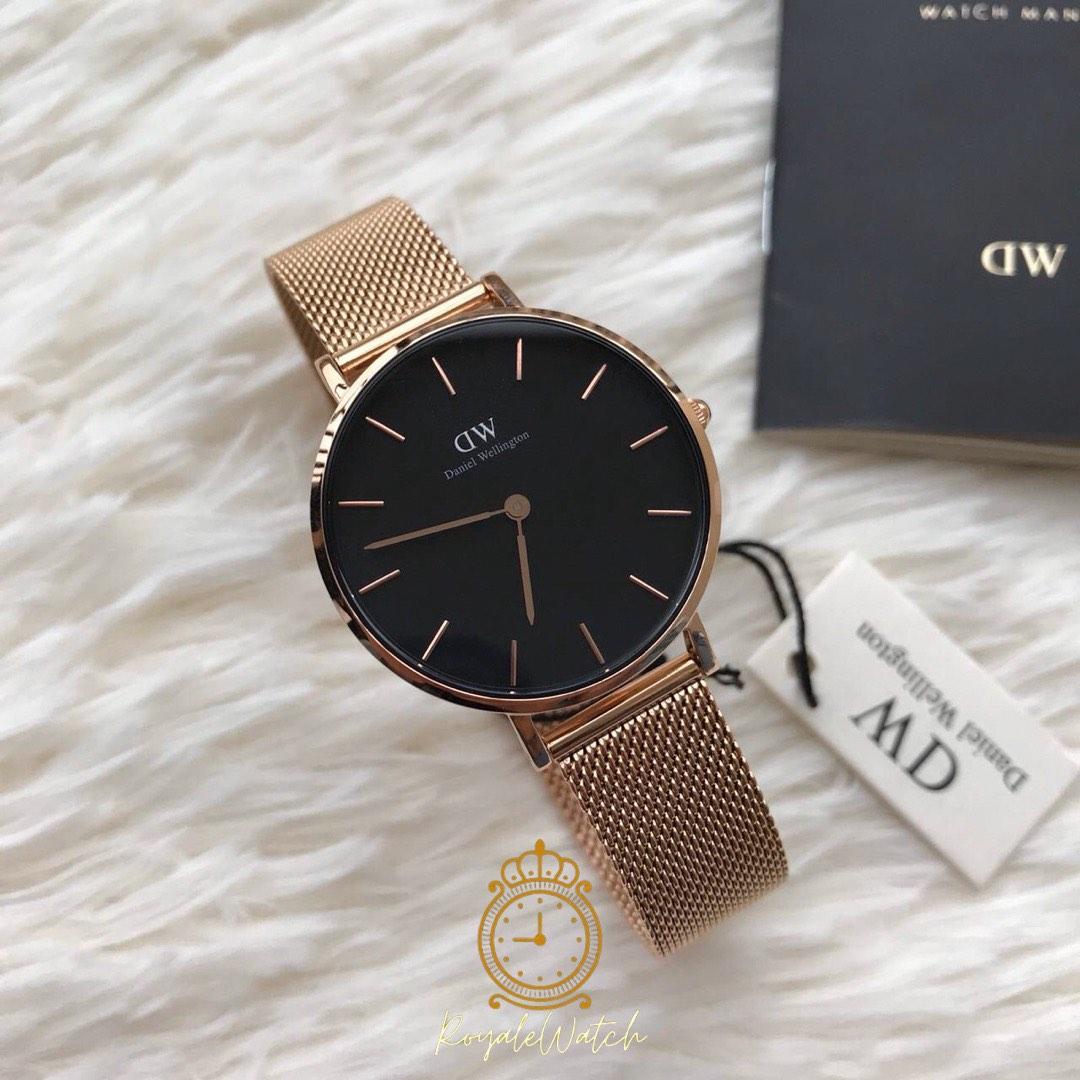 Daniel wellington clearance petite melrose black
