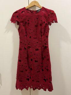 DOUBLEWOOT Deep Red Dress