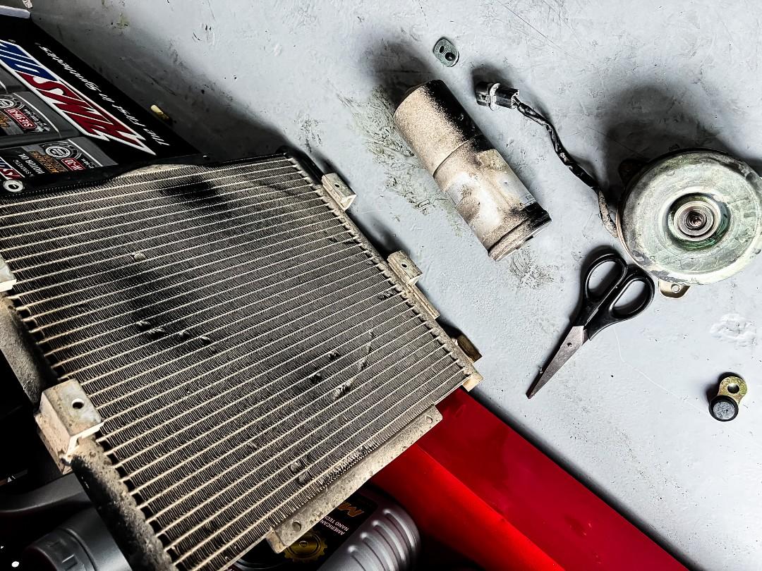 Engine Oil, Fan Motor, Condenser, Receiver Drier Change!!n, Car