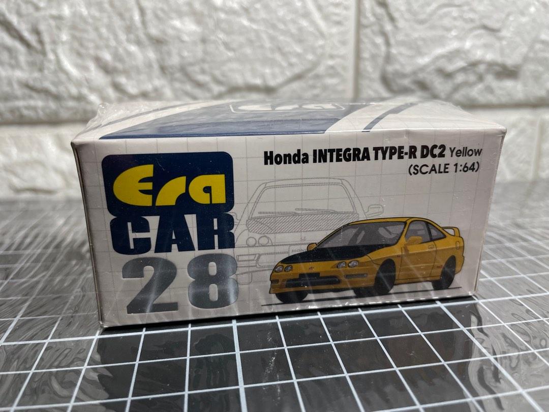 Era car 1/64 Honda Integra Dc2 Type R Yellow 28 1:64 本田合金模型車頭冚車門可開, 興趣及遊戲,  玩具 遊戲類- Carousell