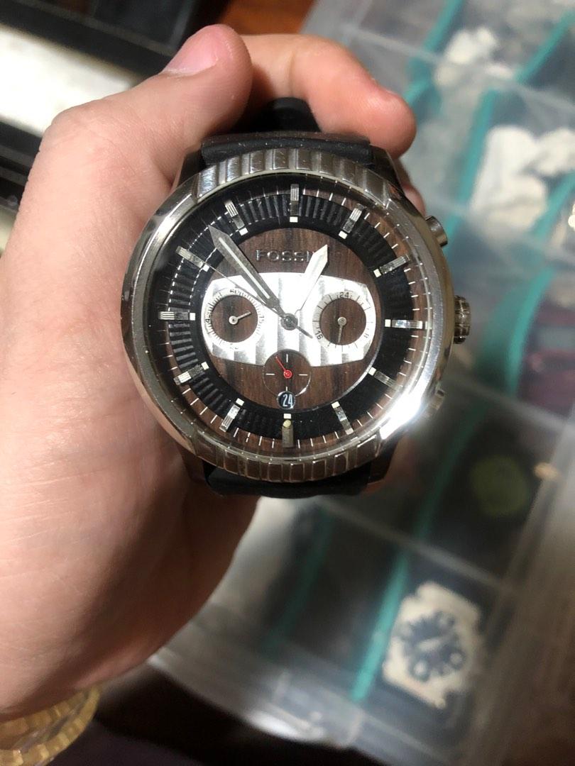 Wooden hot sale fossil watch