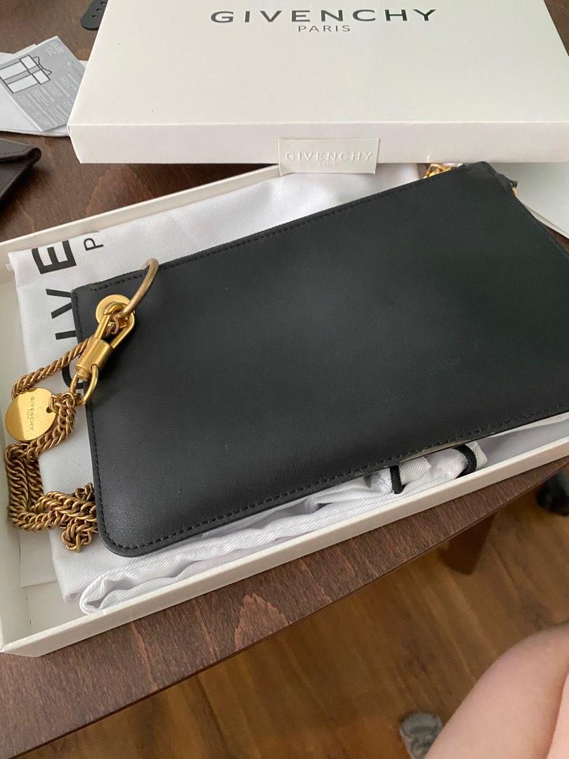 Givenchy leather wristlet pouch purse wallet bag hand shoulder 2 way carry  not LV Chanel Dior, Women's Fashion, Bags & Wallets, Purses & Pouches on  Carousell