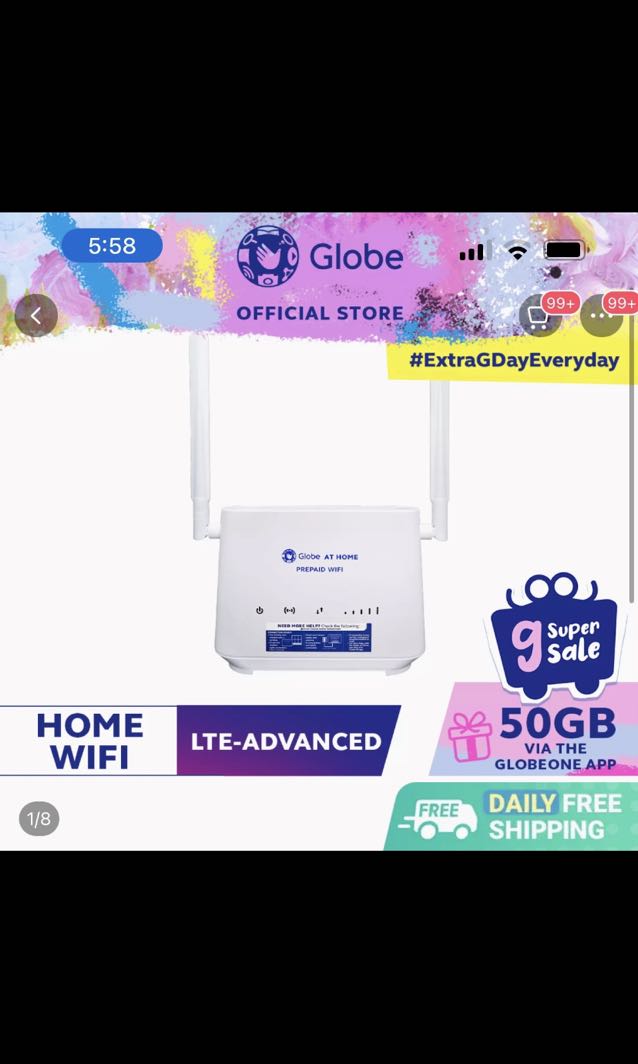 GLOBE AT HOME PREPAID WIFI LTE ADVANCED MODEM S12PRO BRAND NEW, Computers & Tech, Office