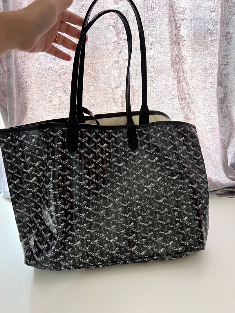 Goyard Grey Chevron Print Coated Canvas Artois PM Tote Bag - Yoogi's Closet