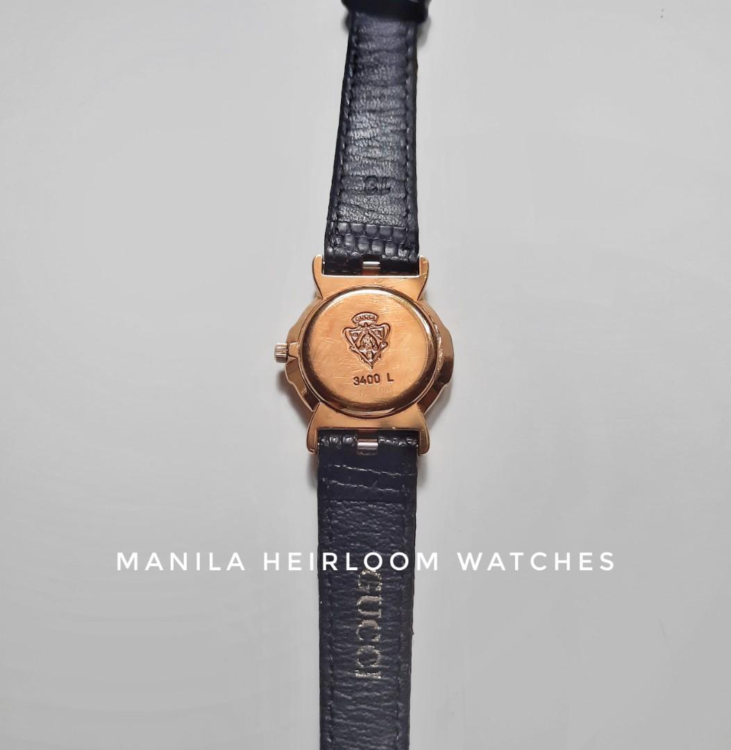 Gucci 3400L Ladies Vintage Swiss Quart Watch ALL ORIGINAL