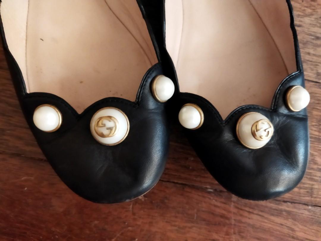 Gucci hot sale pearl flats