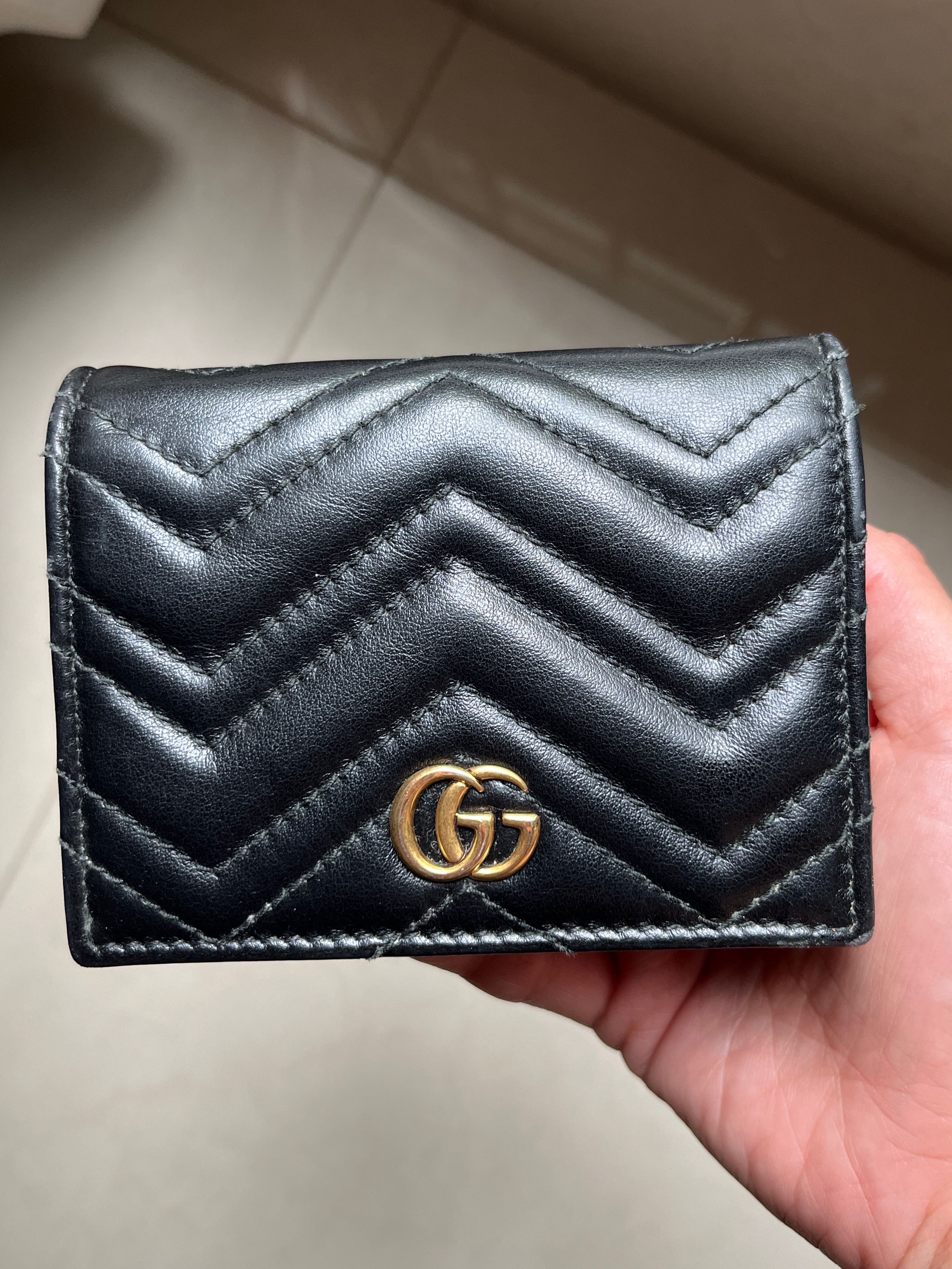 Gucci Marmont Card case wallet, Women's Fashion, Bags & Wallets