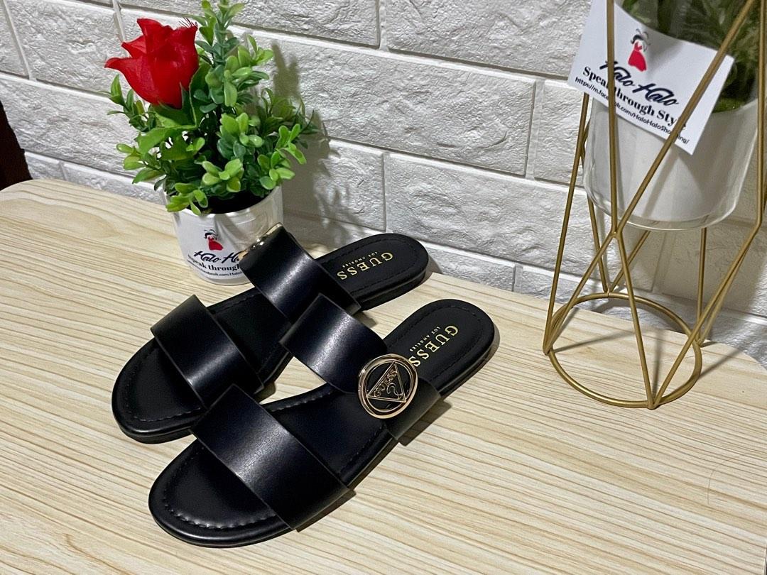 Double band slide on sale sandals