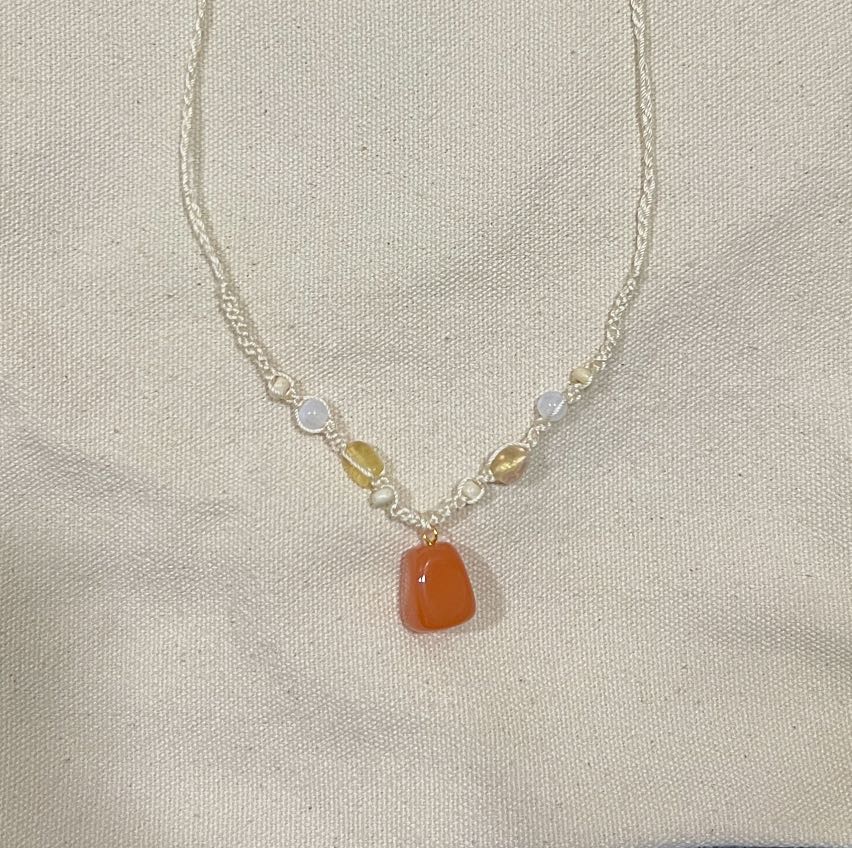 handmade crystal rope necklace, Women's Fashion, Jewelry & Organisers