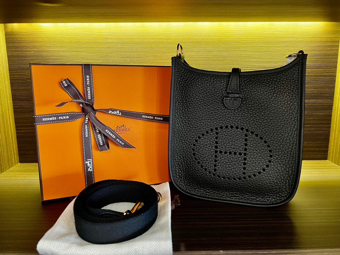 Hermes Mini Evelyne Vert Cypress GHW, Luxury, Bags & Wallets on Carousell